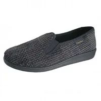 Fischer Markenschuh Fischer Frank Niedrige Hausschuhe, Grau Grauschwarz 662,41