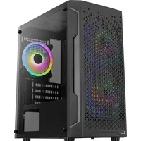 AeroCool Trinity Mini (mATX, Mini-ATX), PC Gehäuse, Schwarz