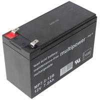 Multipower MP7-12B 12V 7Ah 6,3mm Faston Bleiakku AGM Blei