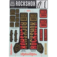 RockShox Troy Lee Designs Aufkleberset - Gold / Orange