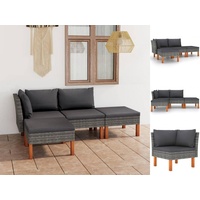 VidaXL Garten-Lounge-Set 4-tlg. grau 3059709