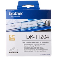 Brother DK-11204 Etiketten, 17x54mm, weiß, 1 Rolle (DK11204)