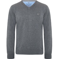 Fynch Hatton Pullover mit V-Ausschnitt, - Steel L