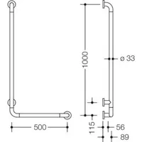 Hewi Serie 801 22.110 Winkelgriff felsgrau