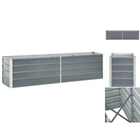VidaXL Garten-Hochbeet verzinkter Stahl 240 x 40 x 45