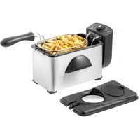 Schäfer Edelstahl Fritteuse mit Deckel 3 Liter