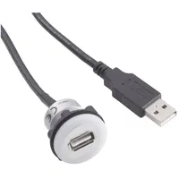 TRU Components USB A Einbaubuchse 2.0 Schwarz 1 x