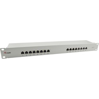Equip 16-Port Cat.6 Ungeschirmtes Patch Panel, HELLGRAU