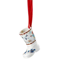 Hutschenreuther Sammelkollektion 21 Porzellan-Ministiefel Kinder mit Vogelhaus