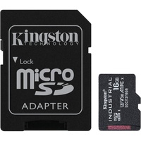 Kingston Industrial Temperature Gen2 R100 microSDHC 16GB Kit, UHS-I