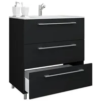 VCM my bath Badmöbel-Set Schubo 914851 schwarz 60,0 x