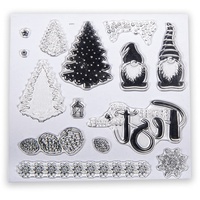 Rayher Clear Stamps Wichtelweihnacht, Bogen 102,5 x 97 mm,
