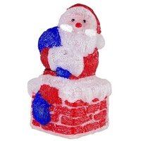 Mojawo Santa Claus Figur / Weihnachtsmann Acryl 60 LEDs