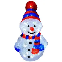 Mojawo Acryl Schneemann 40 LEDs kaltweiß-MLK040S-Blau
