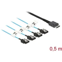 DeLock Kabel OCuLink SFF-8611 - 4 x SATA 7