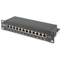 Digitus Panel 10" Class E 12-Port LSA 1HE RAL9005