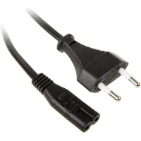 InLine Netzkabel, Netzstecker auf Euro 8 C7 Stecker, 1,5m