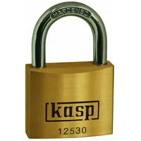 Kasp K12530 Vorhängeschloss 30mm verschieden schließend Goldgelb Schlüsselschloss