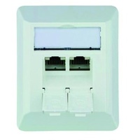 Telegärtner Anschlussdose AMJ45 8/8K Ap Cat6A aws 80x65mm 100023002