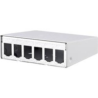 Metz Connect 130861-0602-E 6 Port Netzwerk-Patchpanel Unbestückt reinweiss