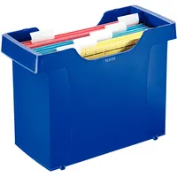 Leitz Leitz, Mini-Aktei Hängemappenbox A4, Ideal zum Transport, blau