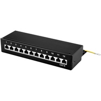 Renkforce 12 Port Netzwerk-Patchbox CAT 6 1 HE Bestückt