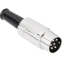 BKL Electronic 0208026 DIN-Rundsteckverbinder Stecker, gerade Polzahl: 8 Silber