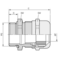 Lapp 52015765 Kabelverschraubung PG36 Messing Messing 10St.