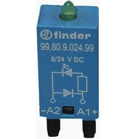 Finder LED gn + Diode 6.. 24VDC f.Fas. 94.82/83/84
