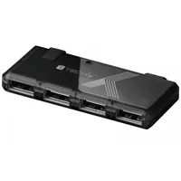 EFB Techly 4 Port USB 2.0, schwarz
