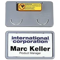 Durable Clip-Card Namensschilder mit Magnet 7,5 x 4,0 cm