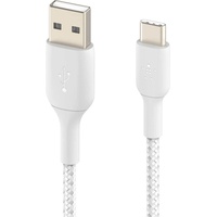 Belkin BoostCharge Braided USB-C to USB-A 0.15m weiß