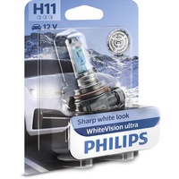 Philips WhiteVision ultra H11 Scheinwerferlampe, Einzelblister 12362WVUB1 Halogen Leuchtmittel