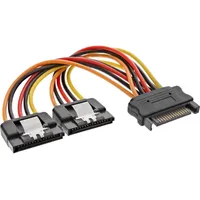 InLine SATA Strom-Y-Kabel SATA Buchse an 2x SATA ST