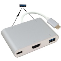Herweck Helos Dockingstation, USB 3.1 Type-C St/3xUSB/HDMI/Type-C Bu, PREMIUM