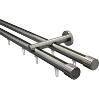 GARDINIA Gardinenstangen Set Isa 2-läufig Ø 20 mm 180