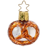 Inge-Glas® Christbaumschmuck Brezel, Mini Brezel (1-tlg), mundgeblasen, handbemalt