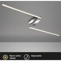 Briloner - LED Deckenleuchte 2-flammig schwenkbar alu-chrom 3000K 12W