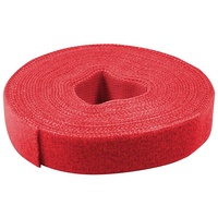 Logilink KAB0052 Kabelbinder aus Klettband, 4 m, rot