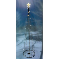 Mojawo XL LED Metall Weihnachtsbaum mit Stern 106 LEDs