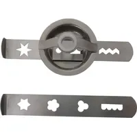 WolfCut Spritzgebäckvorsatz 2 Inox Schablonen silber