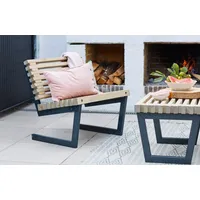 Plus Sessel Siesta 69 cm natur-schwarz