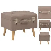 VidaXL Hocker mit Stauraum 40 cm Braun Stoff