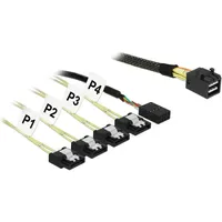 DeLock Kabel Mini SAS HD SFF-8643 > SATA 7