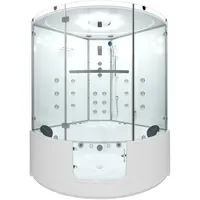 AcquaVapore Dampfdusche Whirlpool Dusche Duschkabine K60-WS-TH-EC-SC 140x140cm Schlauchreinigung+Scheibenversiegelung