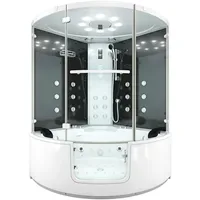 AcquaVapore Dampfdusche Whirlpool Dusche Duschkabine K60-SW-EH-EC-SC 140x140cm Schlauchreinigung+Scheibenversiegelung