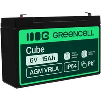 Green Cell AGM 6 V 15 Ah 1 St.