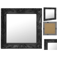 VidaXL Wandspiegel im Barock-Stil 50x50 cm Schwarz