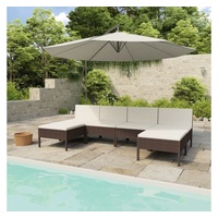 VidaXL Garten-Lounge-Set 6-tlg. braun
