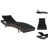 VidaXL Sonnenliege 213 x 70 x 91,5 cm braun/schwarz